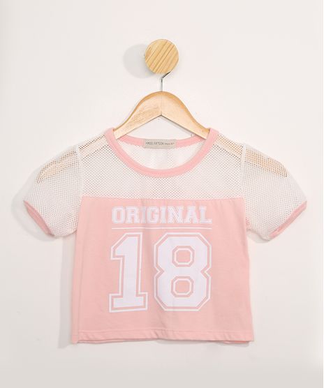 Blusa-Infantil-Manga-Curta-Cropped-com-Tela-Decote-Redondo-Rosa-9978055-Rosa_1
