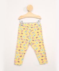 Calca-Legging-Infantil-Estampada-de-Borboletas-Amarela-9982315-Amarelo_2