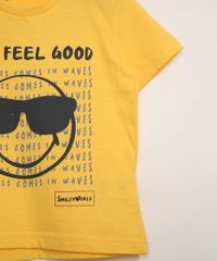 Camiseta-Infantil-Manga-Curta-Smiley--Just-Feel-Good--Amarela-9983664-Amarelo_4