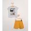 Conjunto-Infantil-de-Camiseta-Manga-Curta-Batman-Cinza-Mescla---Bermuda-Amarelo-9975709-Amarelo_1