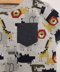 Camiseta-Infantil-Manga-Curta-Bichinhos-com-Bolso-Cinza-Mescla-Claro-9977110-Cinza_Mescla_Claro_4
