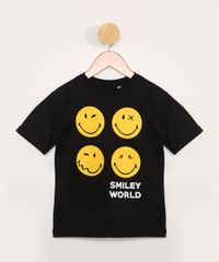 Camiseta-Infantil-Manga-Curta-Smiley-Preta-9983974-Preto_1