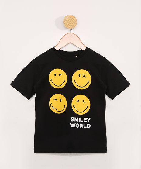 Camiseta-Infantil-Manga-Curta-Smiley-Preta-9983974-Preto_1