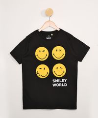 Camiseta-Juvenil-Manga-Curta-Smiley-Preta-9983975-Preto_1