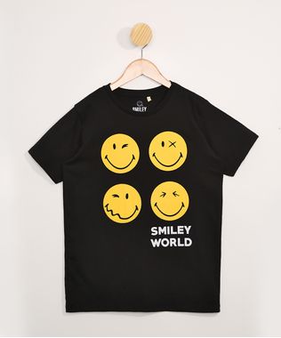 Camiseta-Juvenil-Manga-Curta-Smiley-Preta-9983975-Preto_1