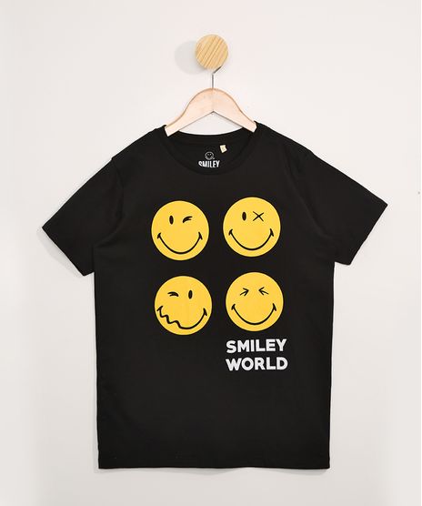 Camiseta-Juvenil-Manga-Curta-Smiley-Preta-9983975-Preto_1