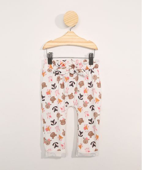 Calca-Infantil-Saruel-Estampado-de-Bichos-com-Barra-Dobrada-Off-White-9980539-Off_White_1
