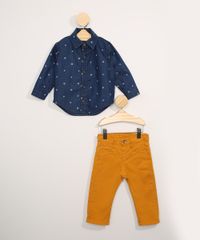 Calca-de-Sarja-Infantil-Skinny-com-Bolsos-Mostarda-9979490-Mostarda_3