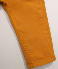 Calca-de-Sarja-Infantil-Skinny-com-Bolsos-Mostarda-9979490-Mostarda_5