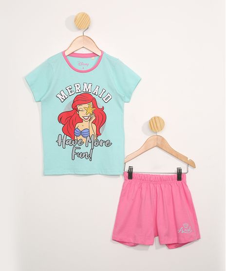 Pijama-Infantil-Manga-Curta-A-Pequena-Sereia-Verde-9983165-Verde_1