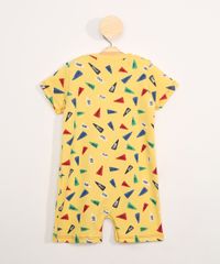 Macaquinho-Infantil-Manga-Curta-Estampado-de-Flamulas-com-Bolso-Amarelo-9981762-Amarelo_2