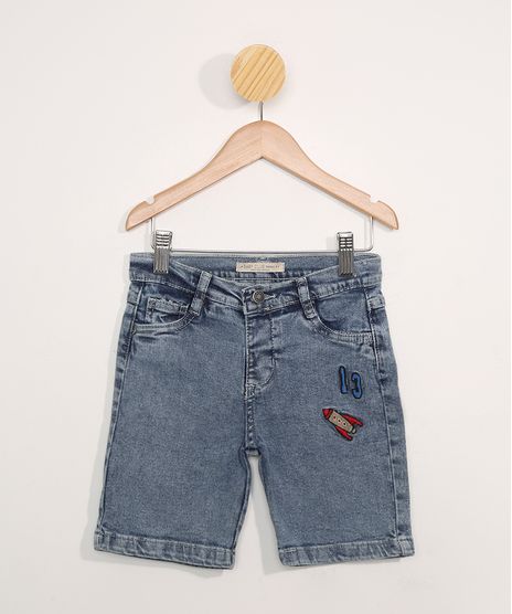 Bermuda-Jeans-Infantil-com-Patch-de-Planetas-Azul-Medio-9978495-Azul_Medio_1