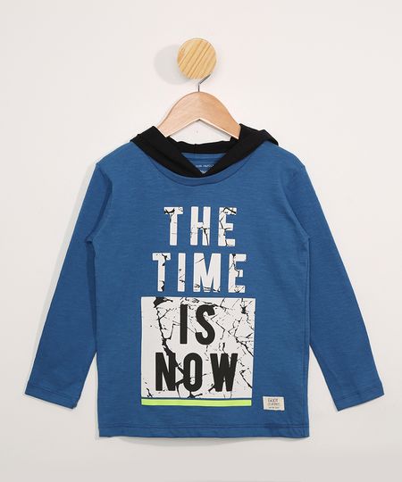 Camiseta-Infantil-Manga-Longa--The-Time-is-Now--com-Capuz-Azul-9979827-Azul_1 Camiseta-Infantil-Manga-Longa--The-Time-is-Now--com-Capuz-Azul-9979827-Azul_1