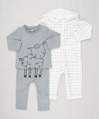 Conjunto-Infantil-de-Macacao-Estampado-Off-White---Camiseta-Ovelha-Manga-Longa---Calca-em-Algodao---Sustentavel-Cinza-Mescla-8959981-Cinza_Mescla_1