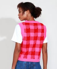 Colete-de-Trico-Feminino-Mindset-Estampado-Xadrez-Vichy-Decote-V-Rosa-9993273-Rosa_2 Colete-de-Trico-Feminino-Mindset-Estampado-Xadrez-Vichy-Decote-V-Rosa-9993273-Rosa_2