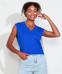 Colete-de-Trico-Feminino-Mindset-Texturizado-Tranca-Decote-V-Azul-Royal-9993272-Azul_Royal_1