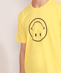 Camiseta-Masculina-Manga-Curta-Smiley-Gola-Careca-Amarela-9986247-Amarelo_5