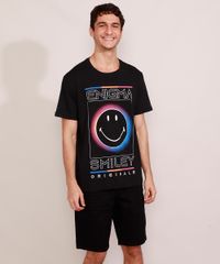 Camiseta-Masculina-Manga-Curta-Smiley--Enigma--Gola-Careca-Preta-9987022-Preto_3