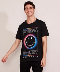 Camiseta-Masculina-Manga-Curta-Smiley--Enigma--Gola-Careca-Preta-9987022-Preto_6