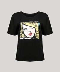 T-shirt-Feminina-Manga-Curta-Oversized--Less-Drama--Pop-Art-Preta-9251623-Preto_2