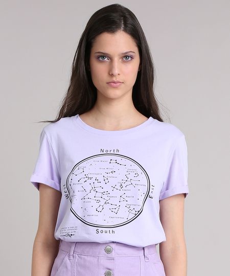 T-shirt-Feminina-Manga-Curta-com-Constelacoes--Lilas-9251624-Lilas_1 T-shirt-Feminina-Manga-Curta-com-Constelacoes--Lilas-9251624-Lilas_1