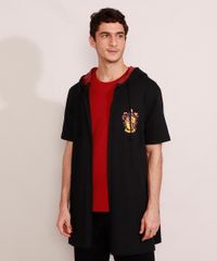 Capa-Masculina-Grifinoria-Harry-Potter-com-Capuz-Manga-Curta-Preta-8933799-Preto_1