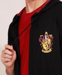 Capa-Masculina-Grifinoria-Harry-Potter-com-Capuz-Manga-Curta-Preta-8933799-Preto_2