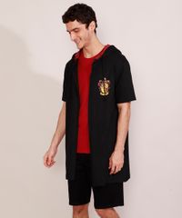 Capa-Masculina-Grifinoria-Harry-Potter-com-Capuz-Manga-Curta-Preta-8933799-Preto_3