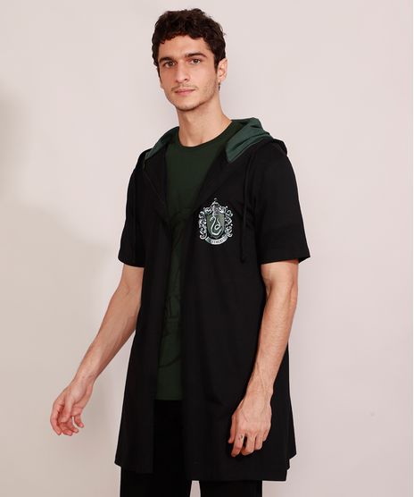 Capa-Masculina-Harry-Potter-Sonserina-com-Capuz-Manga-Curta-Preta-8933806-Preto_1