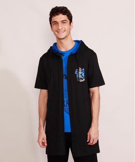 Capa-Masculina-Harry-Potter-Corvinal-com-Capuz-Manga-Curta-Preta-8933813-Preto_1