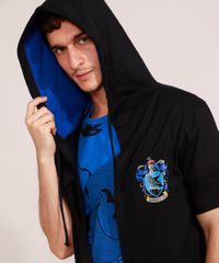 Capa-Masculina-Harry-Potter-Corvinal-com-Capuz-Manga-Curta-Preta-8933813-Preto_5