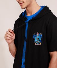 Capa-Masculina-Harry-Potter-Corvinal-com-Capuz-Manga-Curta-Preta-8933813-Preto_6