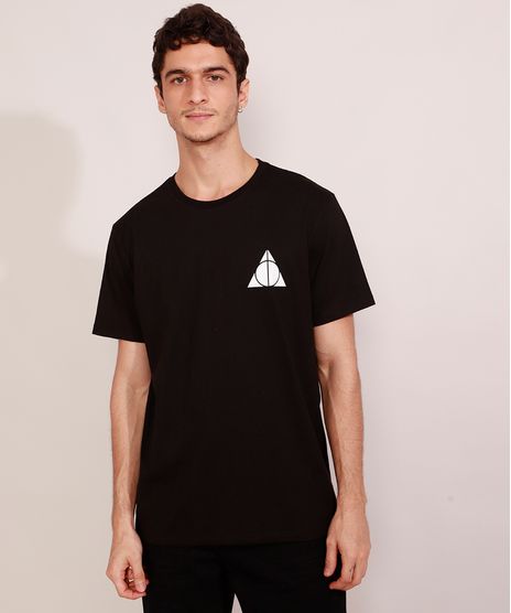 Camiseta-Masculina-Harry-Potter-Reliquias-da-Morte-Manga-Curta-Gola-Careca-Preta-9984922-Preto_1