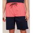 Bermuda-Masculina-de-Sarja-Reta-com-Recorte-e-Cordao-Coral-9974787-Coral_1