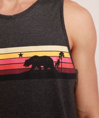 Regata-Masculina-Urso-California-com-Listras-Gola-Careca-Cinza-Mescla-Escuro-9986330-Cinza_Mescla_Escuro_2