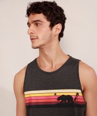 Regata-Masculina-Urso-California-com-Listras-Gola-Careca-Cinza-Mescla-Escuro-9986330-Cinza_Mescla_Escuro_6