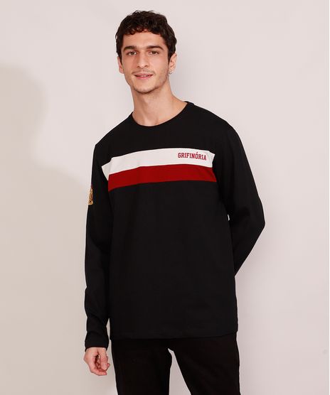 Blusa-de-Moletom-Masculina-Harry-Potter-Grifinoria-Preta-9985845-Preto_1