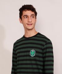 Camiseta-Masculina-Listrada-Harry-Potter-Sonserina-Manga-Longa-Gola-Careca-Verde-Escuro-9986228-Verde_Escuro_6