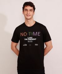 Camiseta-Masculina-Manga-Curta--No-Time--Gola-Careca-Preta-9981547-Preto_1