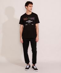 Camiseta-Masculina-Manga-Curta--No-Time--Gola-Careca-Preta-9981547-Preto_3