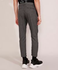 Calca-Masculina-Alfaiataria-Slim-Cropped-Estampada-Xadrez-Preta-9984782-Preto_2