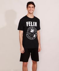 Camiseta-Masculina-Manga-Curta-Gato-Felix-Gola-Careca-Preta-9985590-Preto_3