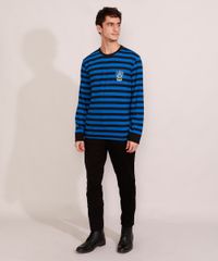 Camiseta-Masculina-Listrada-Harry-Potter-Corvinal-Manga-Longa-Gola-Careca-Azul-9986229-Azul_3