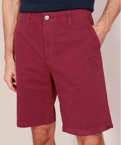 Bermuda-Masculina-de-Sarja-Reta-Vinho-9975438-Vinho_1