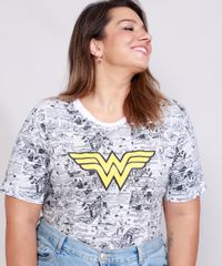 Camiseta-Plus-Size-Feminina-Manga-Curta-Mulher-Maravilha-Estampada-Quadrinhos-Decote-Redondo-Off-White-9970673-Off_White_1