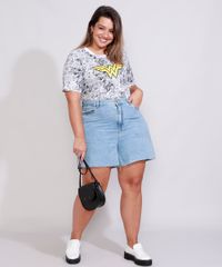 Camiseta-Plus-Size-Feminina-Manga-Curta-Mulher-Maravilha-Estampada-Quadrinhos-Decote-Redondo-Off-White-9970673-Off_White_3