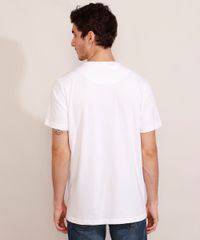 Camiseta-Masculina-Manga-Curta-com-Bolso-Estampado-de-Folhagem-Gola-Careca-Branca-9981274-Branco_4