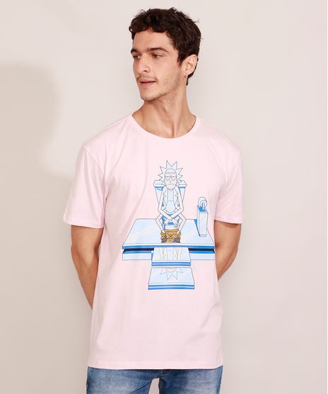 Camiseta-Masculina-Manga-Curta-Rick-and-Morty-Gola-Careca-Rosa-Claro-9986393-Rosa_Claro_1