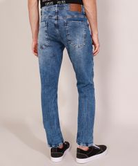Calca-Jeans-Masculina-Slim-Marmorizada-Azul-Medio-9980915-Azul_Medio_2