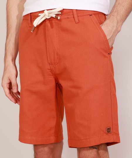 Bermuda-Masculina-Reta-com-Cadarco-e-Bolsos-Laranja-9981984-Laranja_1